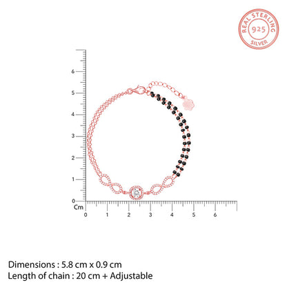 Rose Gold Eternal Knot Mangalsutra Bracelet