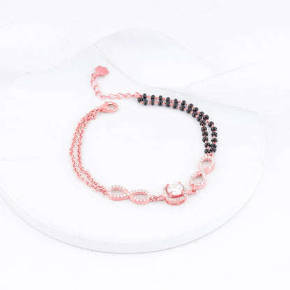 Rose Gold Eternal Knot Mangalsutra Bracelet