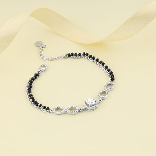 Silver Eternal Knot Mangalsutra Bracelet