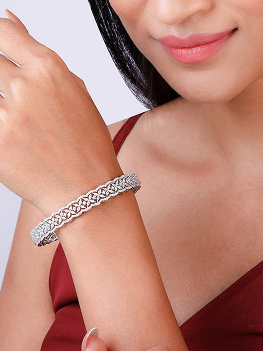 Silver Glinting Treasure Bangle