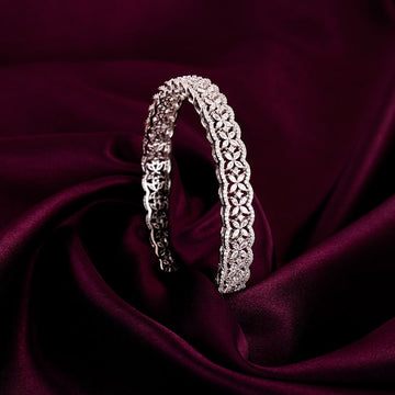 Shabana Gold Tone Silver Bangle