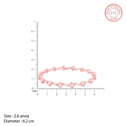 Rose Gold Glimmering Statement Bangle