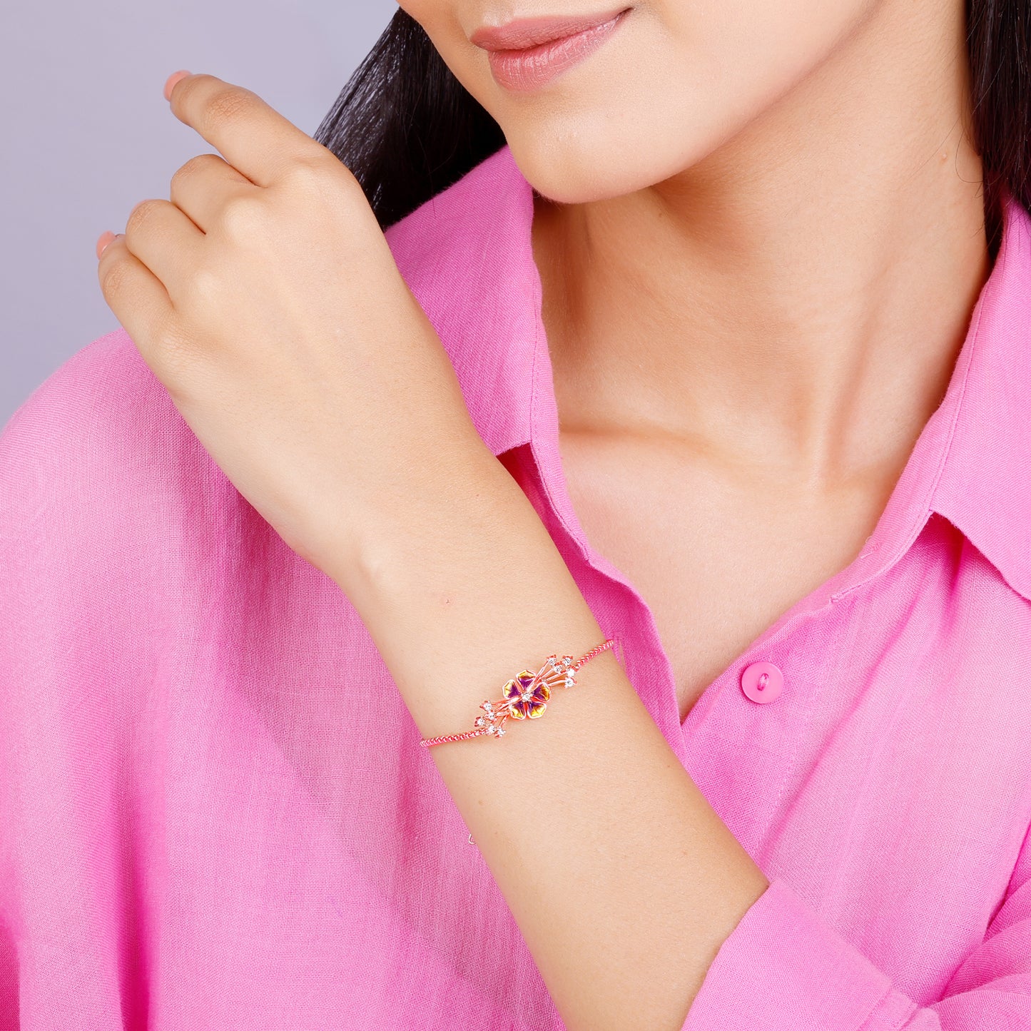 Gold Bell Mallow Crest Ring And Bracelet