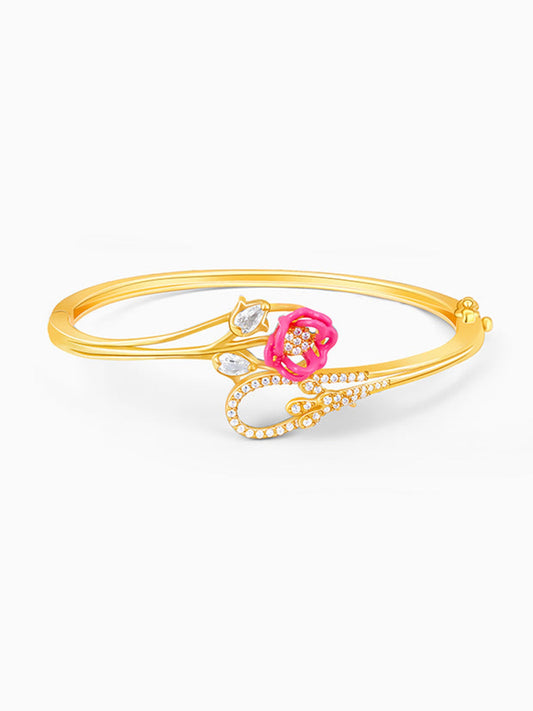 Golden Pink Brahma Kamal Radiance Bracelet