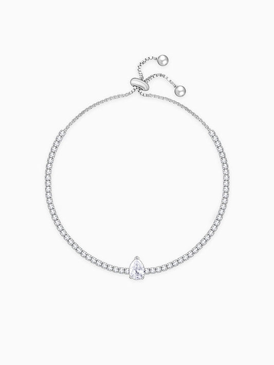 Silver Joy of White Tennis Bracelet