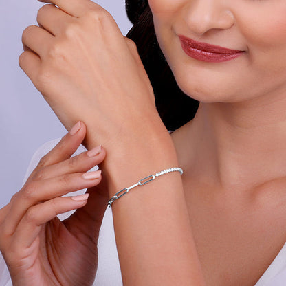 Silver Links of Joy Tennis Bracelet
