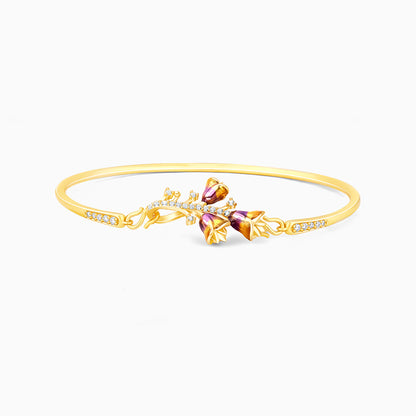 Golden Bell Mallow Bud Convertible Bracelet with Chain