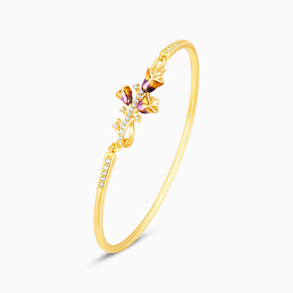 Golden Bell Mallow Bud Convertible Bracelet with Chain