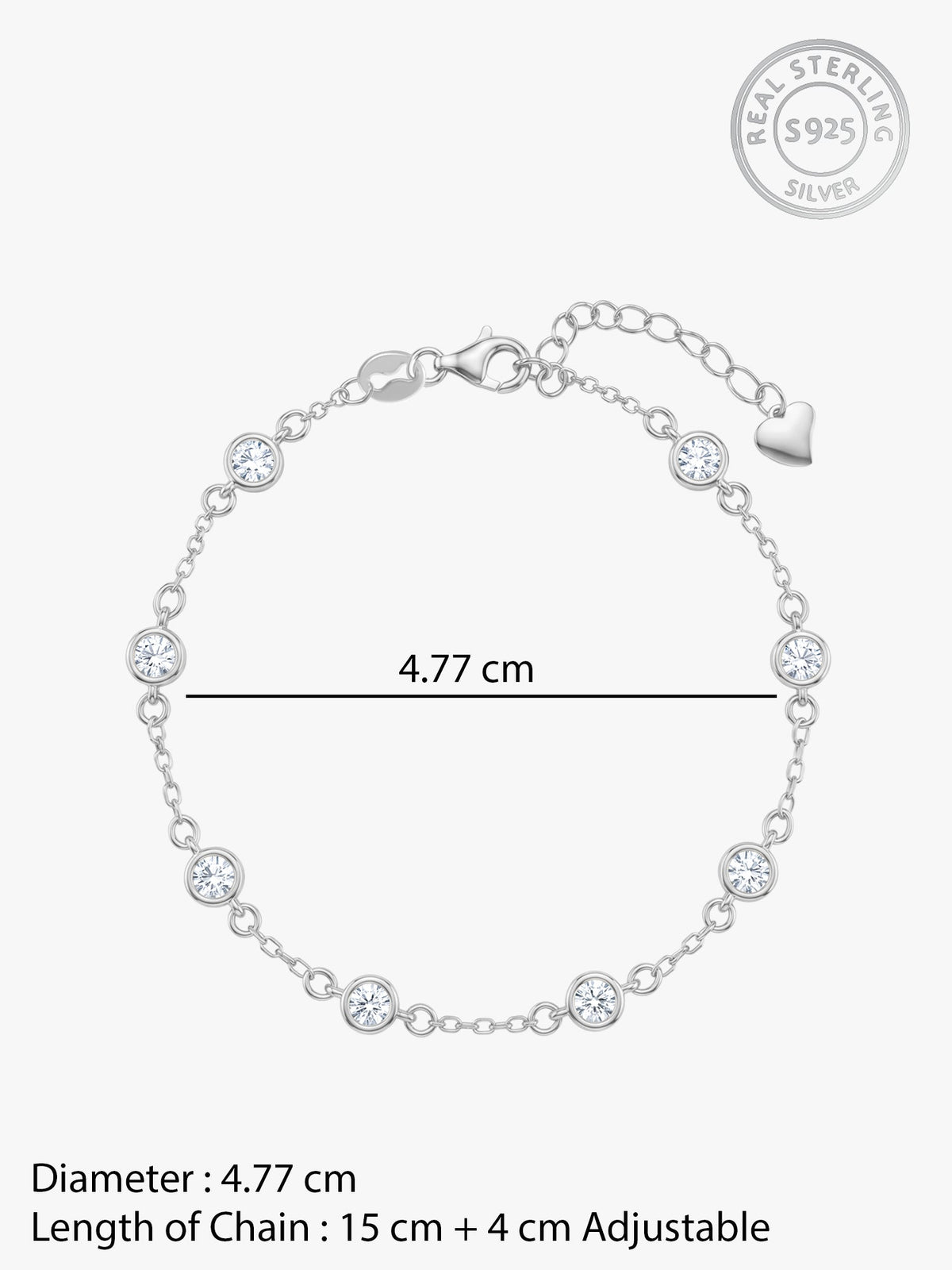 Kriti Sanon Silver Connected by Circles Bracelet