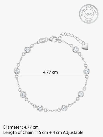 Kriti Sanon Silver Connected by Circles Bracelet