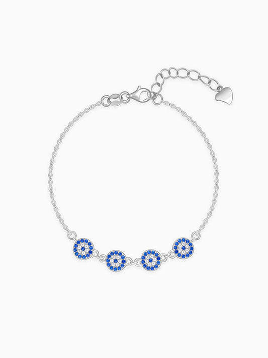 Silver Protective Eye Bracelet