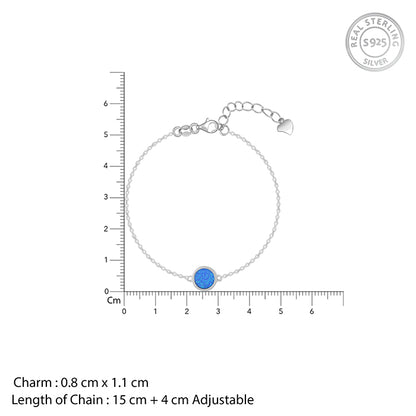 Silver Mystic Blue Bracelet