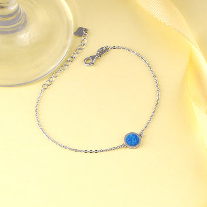 Silver Mystic Blue Bracelet