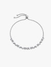 Silver Criss Cross Baguette Bracelet