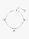 Silver Evil Eye Charm Bracelet