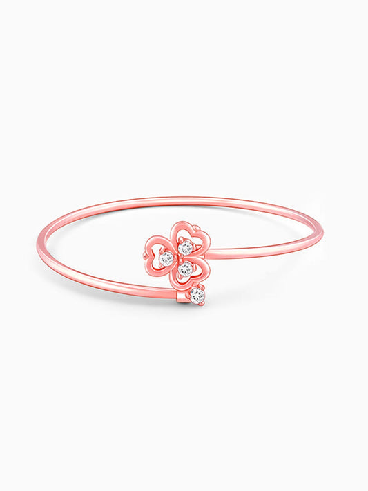 Rose Gold Three Leaf Clover Bracelet