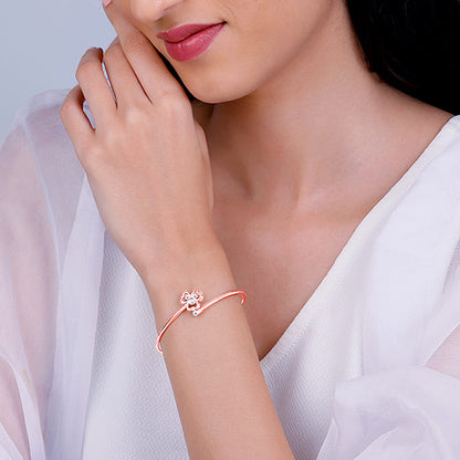 Rose Gold Three Leaf Clover Bracelet