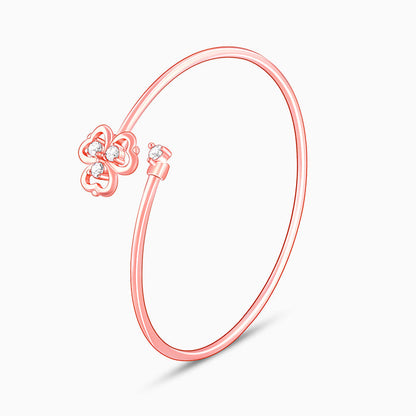 Rose Gold Three Leaf Clover Bracelet