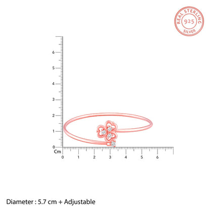 Rose Gold Three Leaf Clover Bracelet