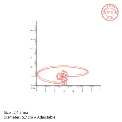 Rose Gold Three Leaf Clover Bracelet