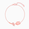 Rose Gold Pink Quartz Flower Bracelet