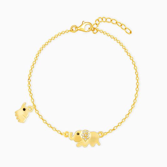 Golden Elephant Charm Bracelet