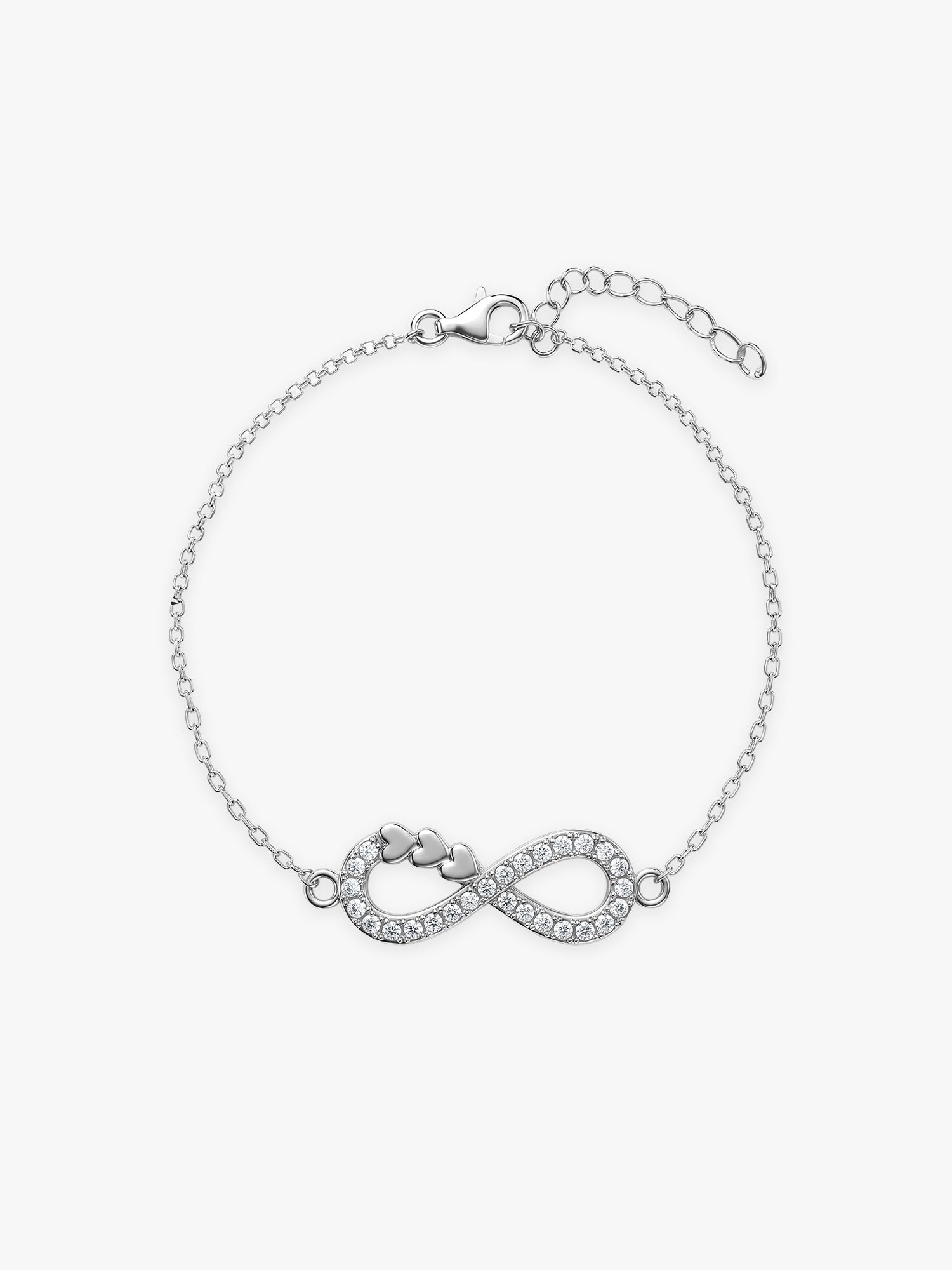 Kriti Sanon Silver Infinity Heart Bracelet