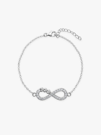 Kriti Sanon Silver Infinity Heart Bracelet