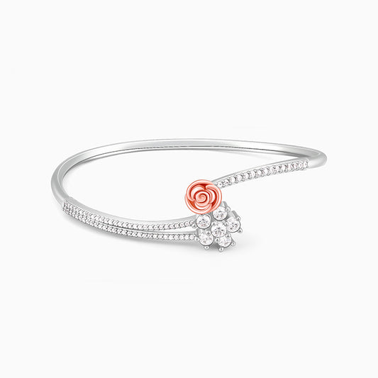 dual Tone Studded Rose Bracelet