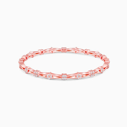Rose Gold Draped In Floral Bangle
