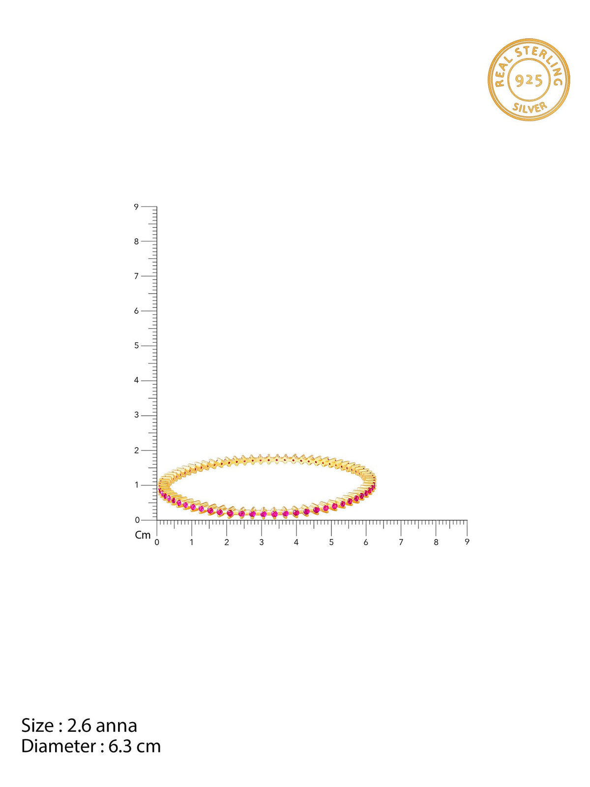 Golden Royal Pink Celebration Bangle