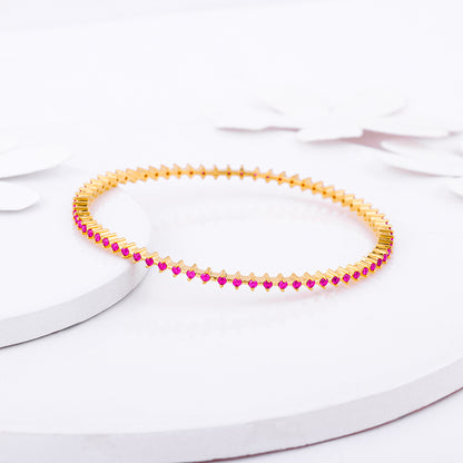 Golden Royal Pink Celebration Bangle