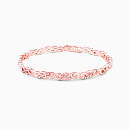 Rose Gold Sparkle In Grace Bangle Bracelet