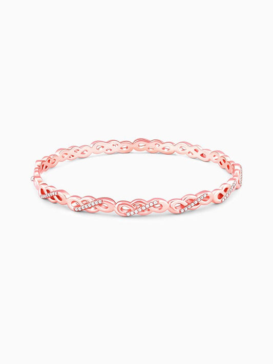Rose Gold Sparkle In Grace Bangle Bracelet
