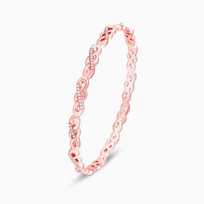 Rose Gold Sparkle In Grace Bangle Bracelet