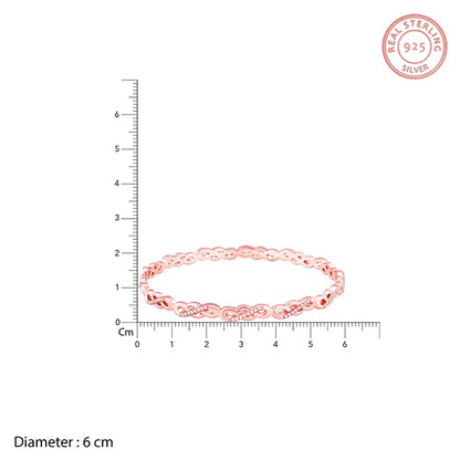 Rose Gold Sparkle In Grace Bangle Bracelet