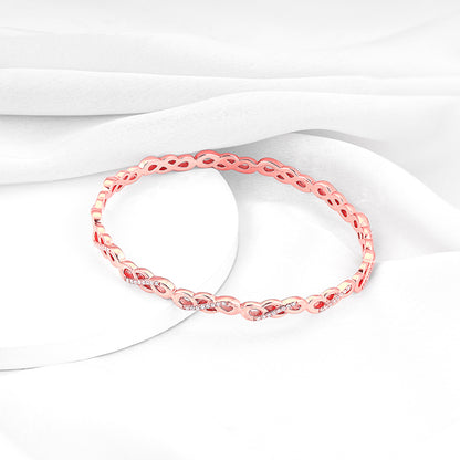 Rose Gold Sparkle In Grace Bangle Bracelet