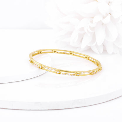 Golden Dual Line Bangle