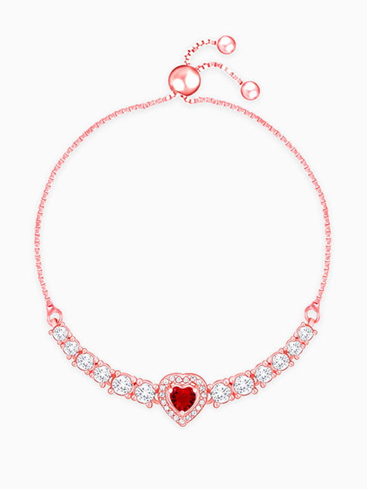 Rose Gold Love Of Red Bracelet
