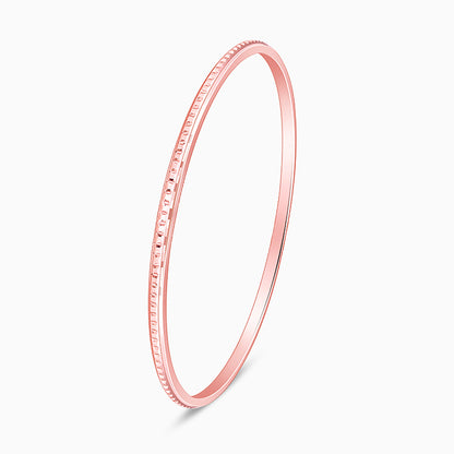 Rose Gold Circle Patterned Bangle