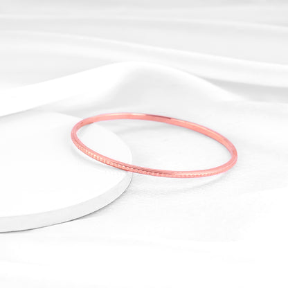 Rose Gold Circle Patterned Bangle