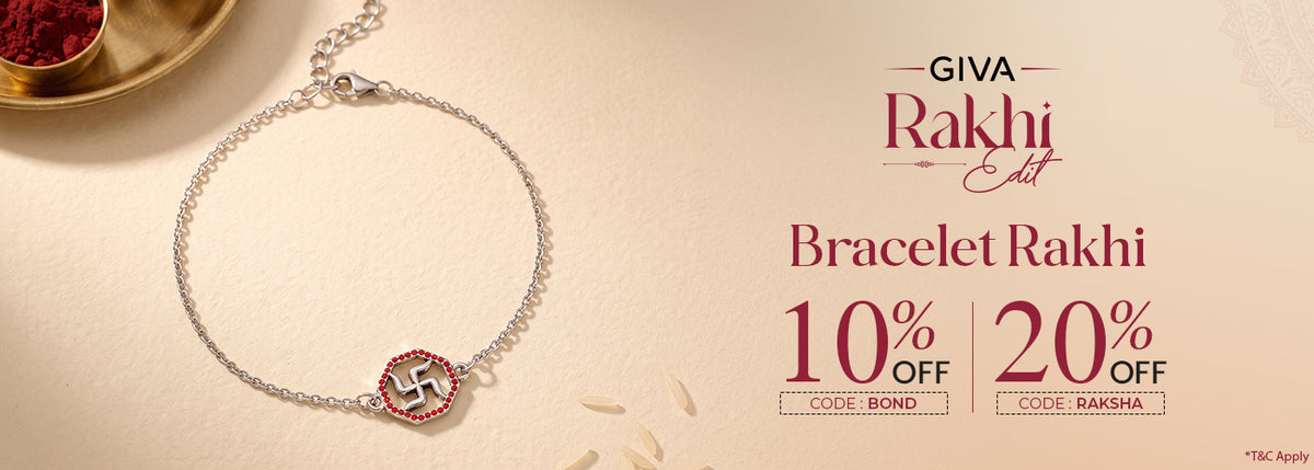 Buy Silver Bracelet Rakhi Online at Best Price – GIVA