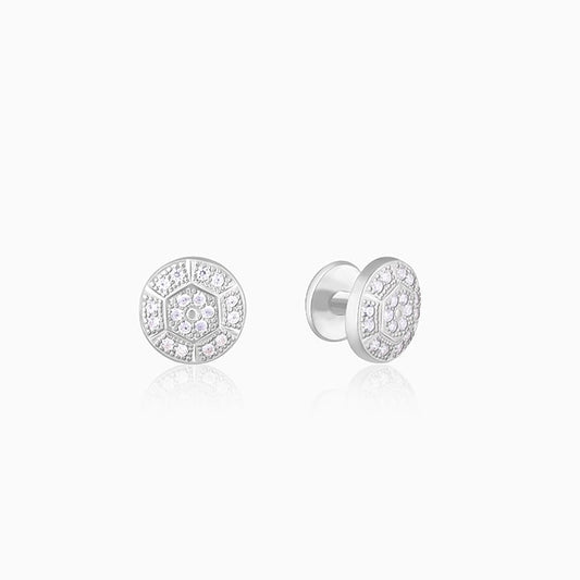 Silver Hexa Lux Cufflinks For Him