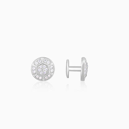 Silver Hexa Lux Cufflinks For Him