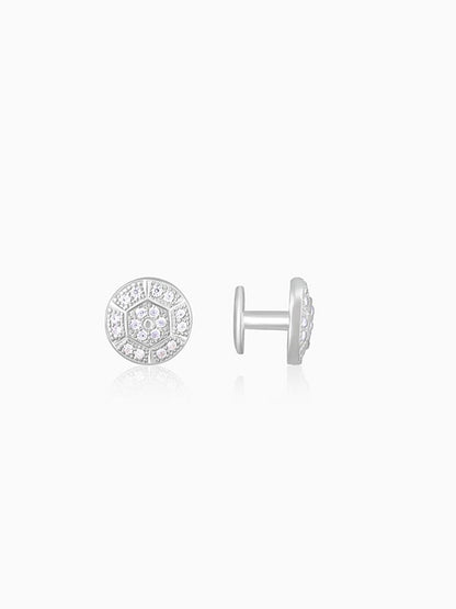 Silver Hexa Lux Cufflinks For Him