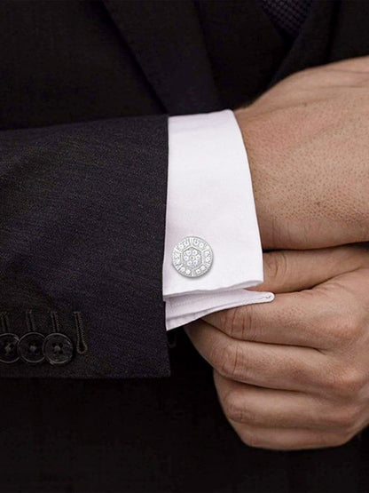 Silver Hexa Lux Cufflinks For Him