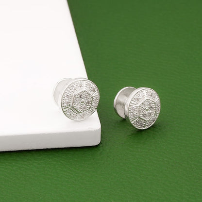 Silver Hexa Lux Cufflinks For Him
