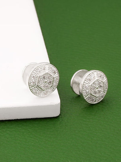 Silver Hexa Lux Cufflinks For Him