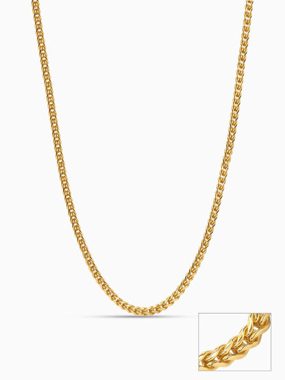Golden Whispering Weave Chain For Him
