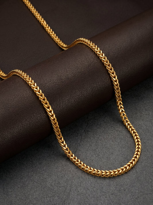 Golden Whispering Weave Chain For Him